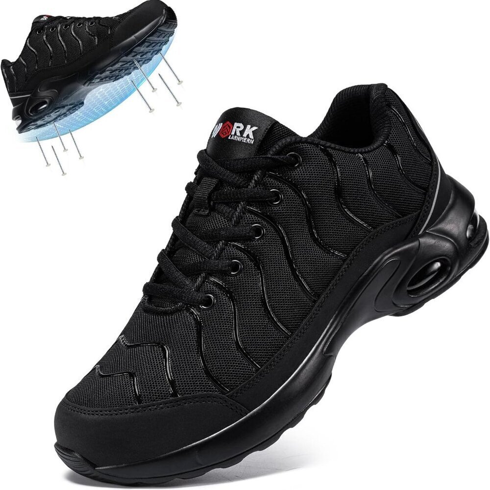 Steel Toe Shoes Men Women Lightweight Puncture Proof Slip Resistant Work Safety